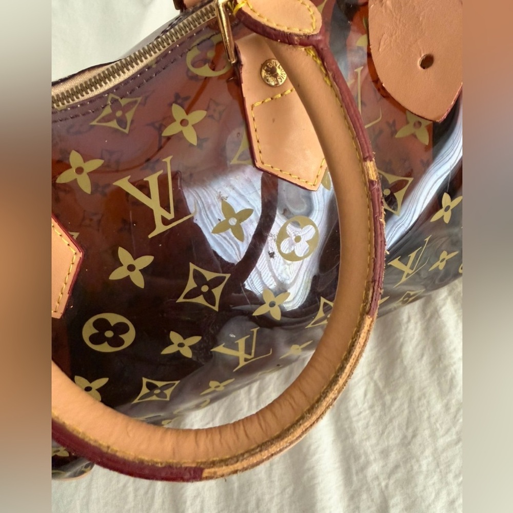 👑✅PRICE FIRM✅ Fashion Plastic PVC Monogram Speedy Bag Hand Bag Style Purse - Picture 12 of 17